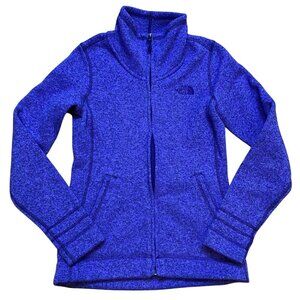 The North Face Womens Full-Zip Fleece Jacket Purple Size XS